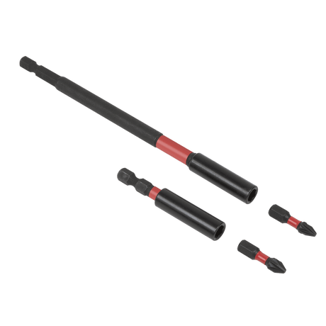 Premier AK8276 4pc Impact Grade Power Tool Bit Holder Set - AK8276 - Sealey Tools UK - Trade Counter Direct