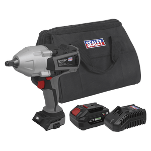 Premier CP20VXIWKIT 20V 4Ah SV20 Series Cordless Impact Wrench Kit - CP20VXIWKIT - Sealey Tools UK - Trade Counter Direct