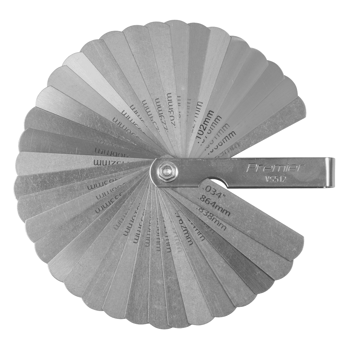 Premier VS512 35 Blade Feeler Gauge - Dual Marked - VS512 - Sealey Tools UK - Trade Counter Direct