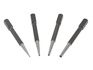Priory 66SN4 Set of 4 Nail Punches in Wallet - Set Of 4 Nail Punc - PRI66SET4 - Stanley - Trade Counter Direct