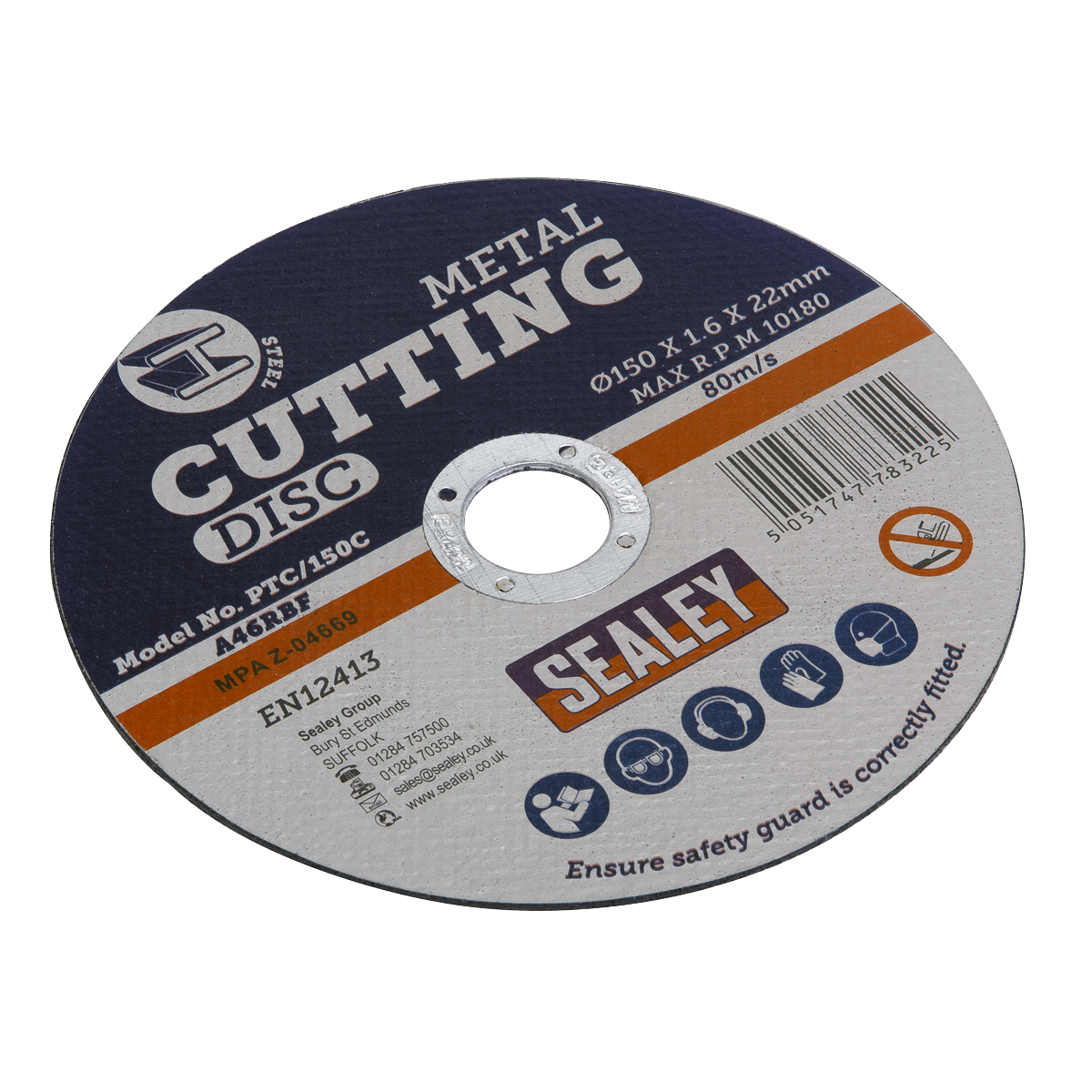 Sealey PTC/150C Cutting Disc Ø150 x 1.6mm 22mm Bore