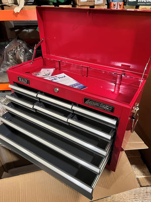 REFURBISHED CLASS A - Sealey AP22509BB Topchest 9 Drawer with Ball Bearing Runners - Red/Grey - Tool Chests - SLY-15857-Refurb - Sealey Tools UK - Trade Counter Direct