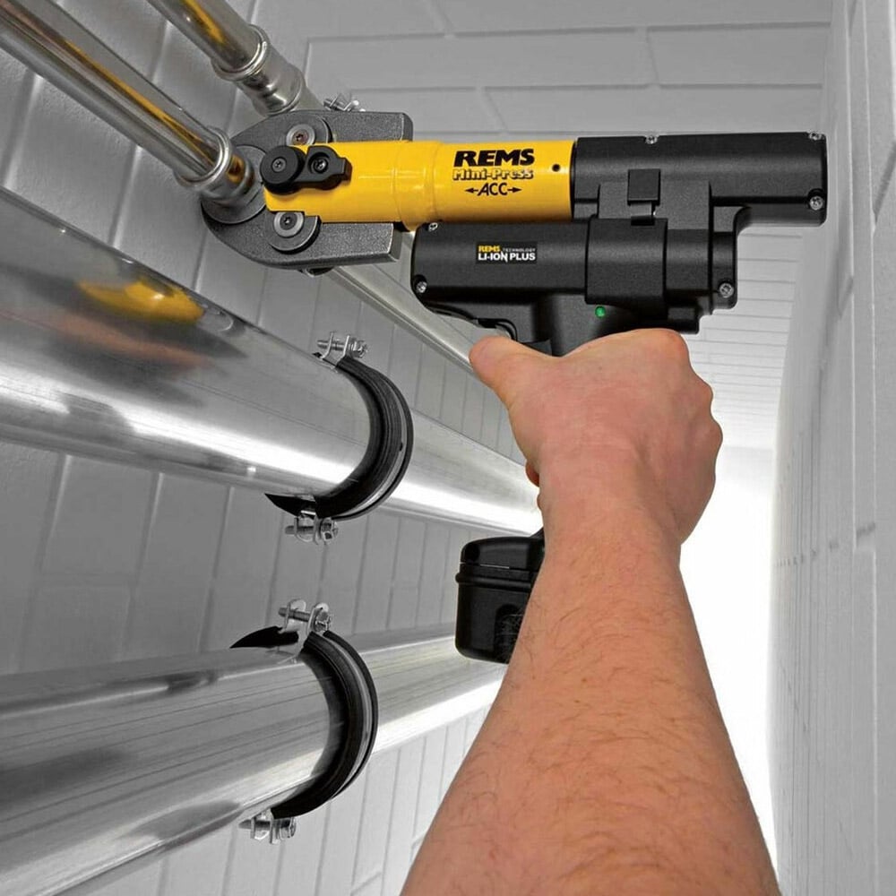 Rems 14.4 Mini Press ACC Cordless Radial Pressing tongs - M15, M22, M28 - FREE Battery - 578013-KIT - REMS Tools - Trade Counter Direct