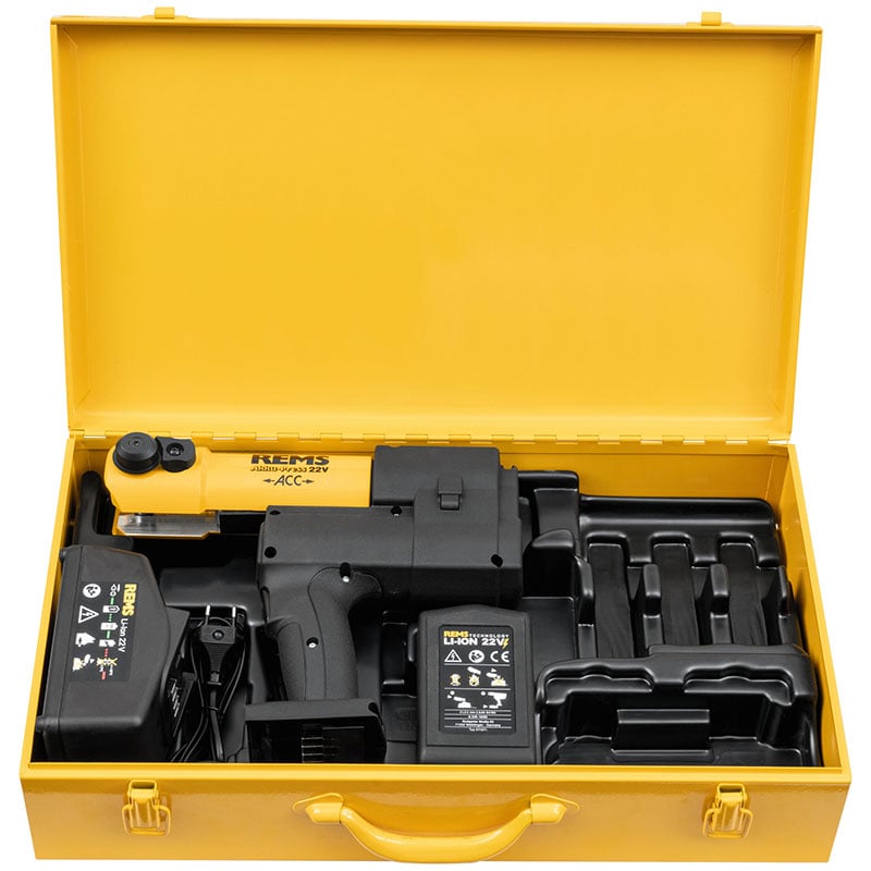 REMS Akku - Press 22V ACC LI BP | 2x Batteries & L - Boxx | 576011 - 576011 - REMS Tools - Trade Counter Direct