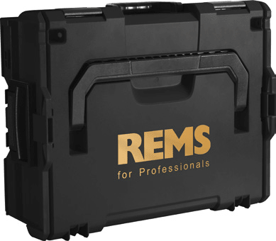 REMS Akku - Press E 22V ACC Gold 2026 Complete Press Tool Bundle (Tongs M15–35, Rings M42–54, 2x Batteries, L - Boxx, Hoodie) - 576X21 - REMS Tools - Trade Counter Direct