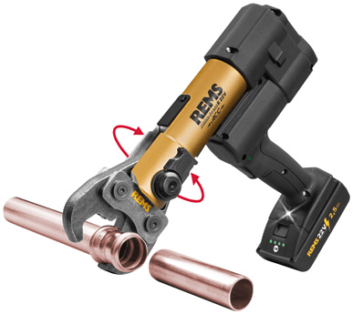 REMS Akku - Press E 22V ACC Gold 2026 Complete Press Tool Bundle (Tongs M15–35, Rings M42–54, 2x Batteries, L - Boxx, Hoodie) - 576X21 - REMS Tools - Trade Counter Direct