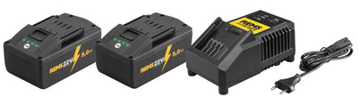 REMS Power-Pack 22 V 5,0 Ah + 5,0 Ah + FC 120 W – 571591 - 571591R220G - REMS Tools - Trade Counter Direct