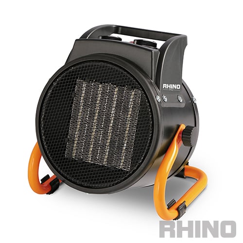 Rhino 3kW PTC3 Fan Heater 230V - H02077 - H02077 - Rhino - Trade Counter Direct