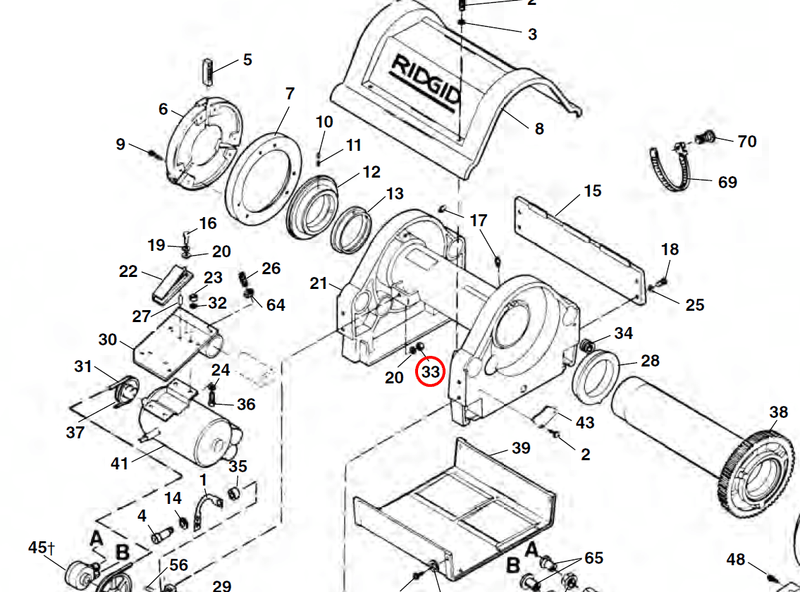 RIDGID 27517 – Locking Hex Nut - 27517 - 27517 - Ridgid Tools - Trade Counter Direct