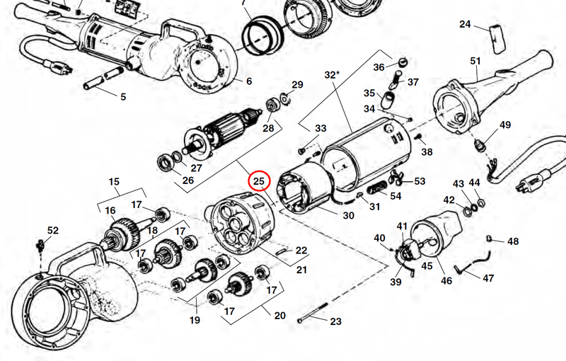 RIDGID 44055 – Armature & Fan Assembly Complete - 44055 - 44055 - Ridgid Tools - Trade Counter Direct