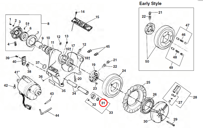 RIDGID 44720 – Carriage Arm Octogon Snap Ring - 44720 - 44720 - Ridgid Tools - Trade Counter Direct