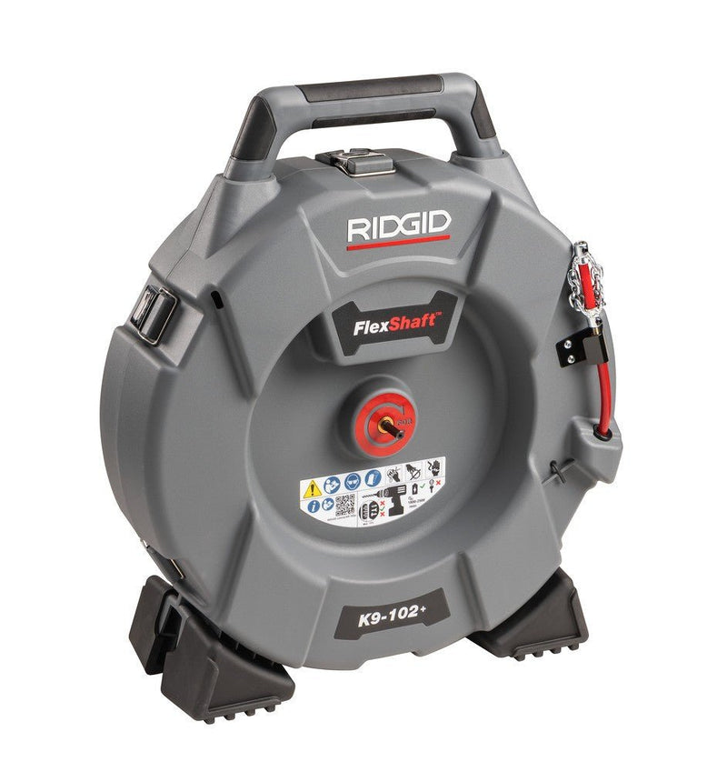 RIDGID FlexShaft® K9 - 102+ Drain Cleaning Machine – 6mm Cable, 15.2m Reach (1¼″–2″ Pipes) - 76193 - Ridgid Tools - Trade Counter Direct