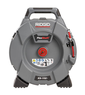 RIDGID FlexShaft® K9 - 102+ Drain Cleaning Machine – 6mm Cable, 15.2m Reach (1¼″–2″ Pipes) - 76193 - Ridgid Tools - Trade Counter Direct