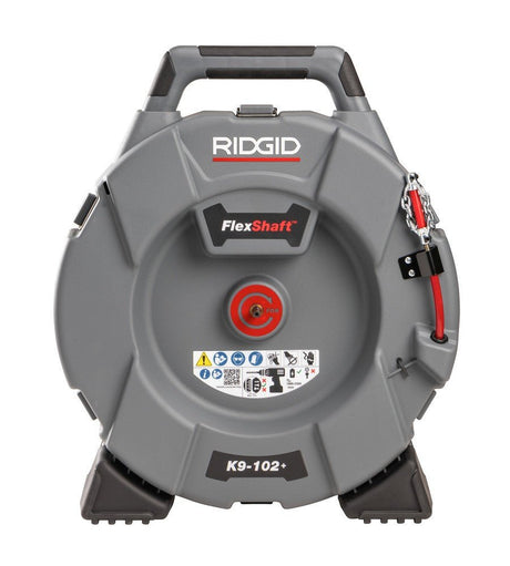 RIDGID FlexShaft® K9 - 102+ Drain Cleaning Machine – 6mm Cable, 15.2m Reach (1¼″–2″ Pipes) - 76193 - Ridgid Tools - Trade Counter Direct