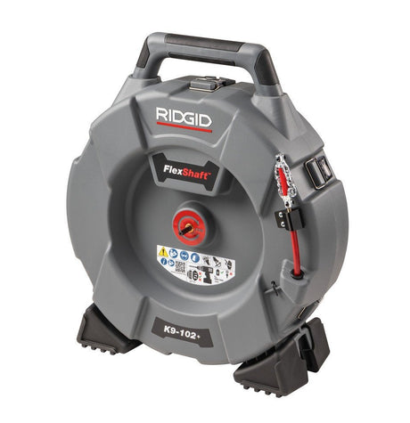 RIDGID FlexShaft® K9 - 102+ Drain Cleaning Machine – 6mm Cable, 15.2m Reach (1¼″–2″ Pipes) - 76193 - Ridgid Tools - Trade Counter Direct