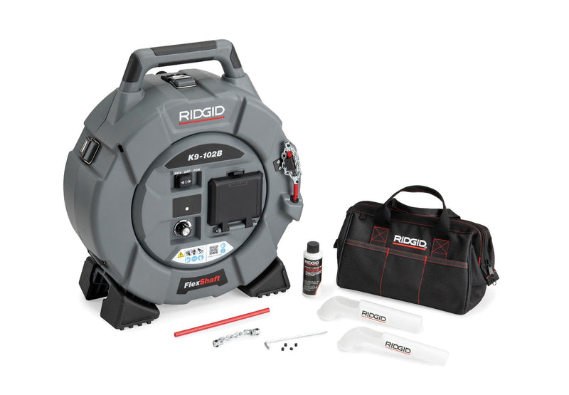 RIDGID K9-102B Battery-Powered FlexShaft Drain Cleaning Kit – 2 × 5.0Ah Batteries – 80288 - 80288 - Ridgid Tools - Trade Counter Direct