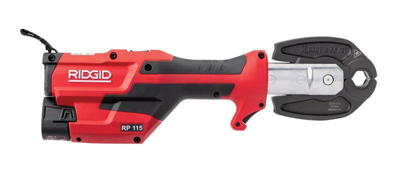 Ridgid RP 115 Micro - Press Tool Kit with M15 - 18 - 22 Jaws, 12V Battery & 230V Fast Charger - 76948 - Ridgid Tools - Trade Counter Direct
