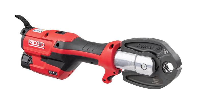 Ridgid RP 115 Micro - Press Tool Kit with M15 - 18 - 22 Jaws, 12V Battery & 230V Fast Charger - 76948 - Ridgid Tools - Trade Counter Direct