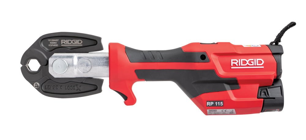 Ridgid RP 115 Micro - Press Tool Kit with M15 - 18 - 22 Jaws, 12V Battery & 230V Fast Charger - 76948 - Ridgid Tools - Trade Counter Direct