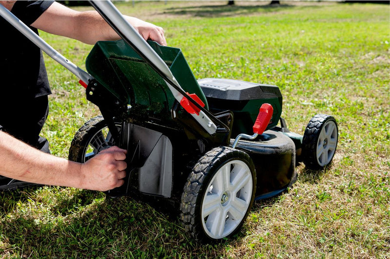RM36 - 18LTXBL46 Twin 18V Brushless Lawn Mower Bare Unit - RM36-18LTXBL46 - Metabo Power Tools UK - Trade Counter Direct