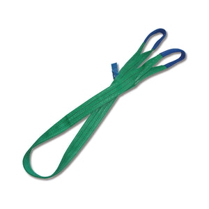 Robur lifting web slings, green 2t two layers with reinforced eyes high - tenacity polyester (PES) belt - 8153 1 - T2 - WEB-081530010 - Robur - Trade Counter Direct
