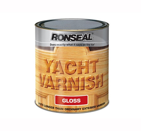 Ronseal Exterior Yacht Varnish - Satin 250ml - RSLYVS250 - Ronseal - Trade Counter Direct