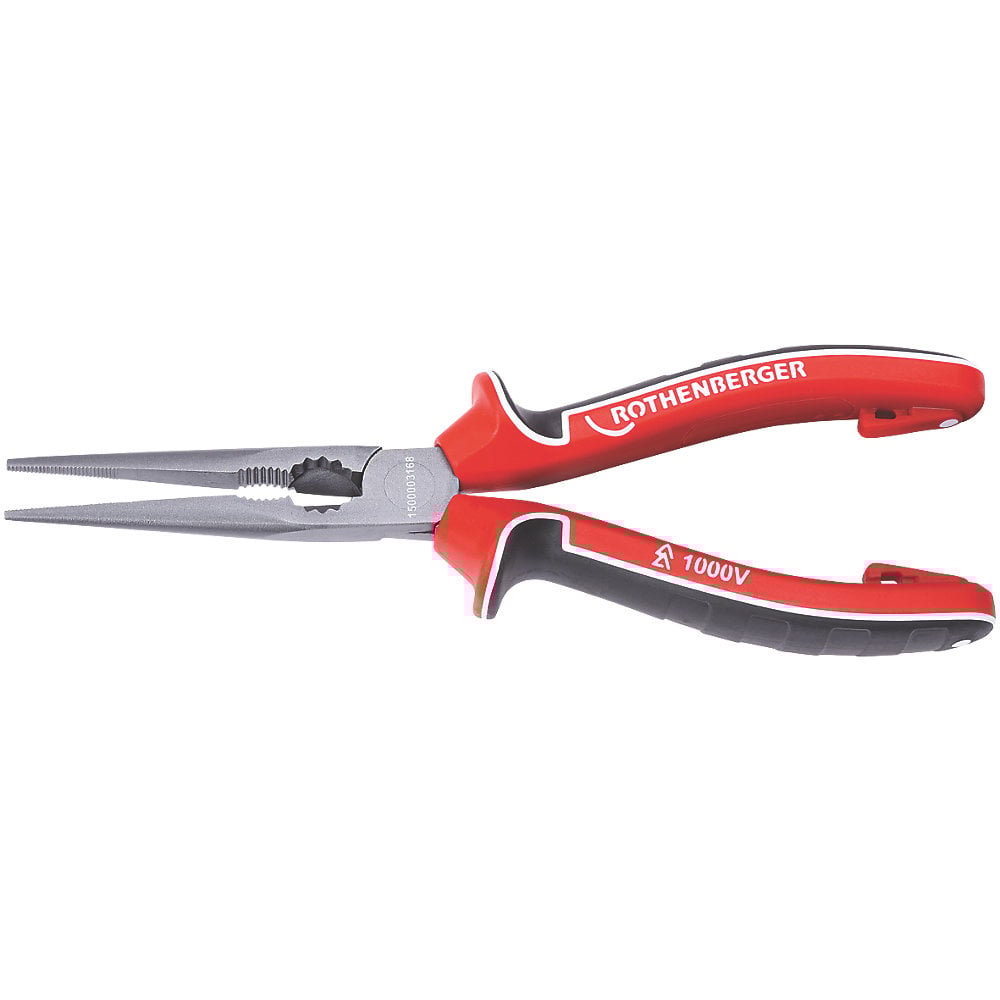 Rothenberger 1500003168 Electrical VDE Long Nose Pliers - 200mm