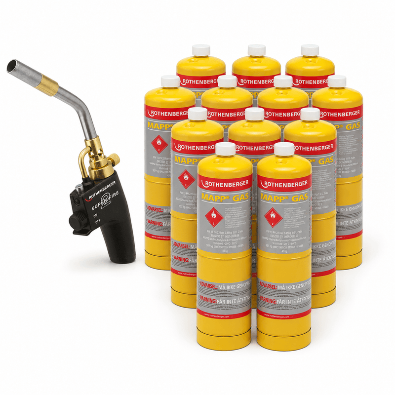Rothenberger 35644X Superfire 2 Blow Torch with Mapp Gas or Propane Gas - 35644X-M12 - Rothenberger - Trade Counter Direct