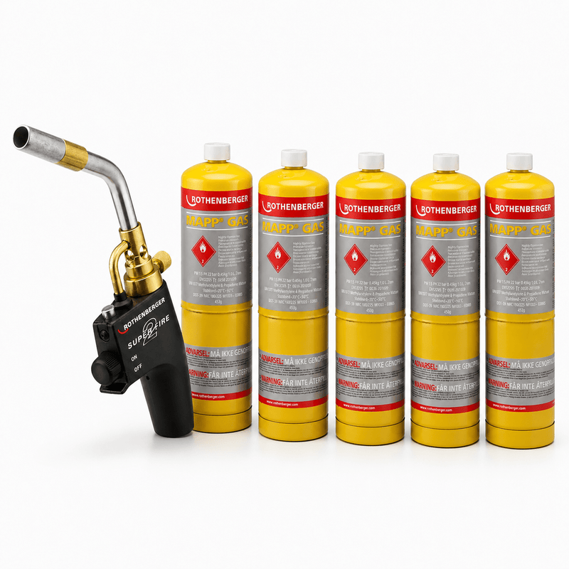 Rothenberger 35644X Superfire 2 Blow Torch with Mapp Gas or Propane Gas - 35644X-M5 - Rothenberger - Trade Counter Direct