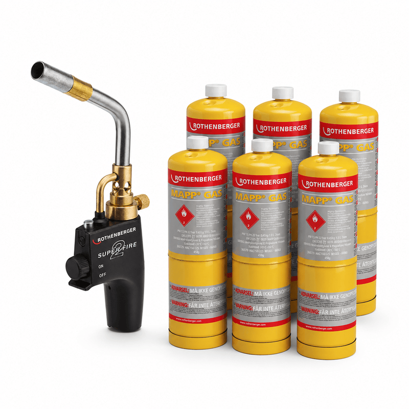 Rothenberger 35644X Superfire 2 Blow Torch with Mapp Gas or Propane Gas - 35644X-M6 - Rothenberger - Trade Counter Direct