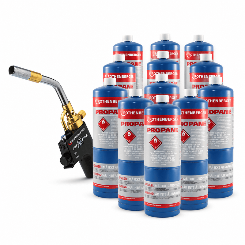 Rothenberger 35644X Superfire 2 Blow Torch with Mapp Gas or Propane Gas - 35644X-P12 - Rothenberger - Trade Counter Direct