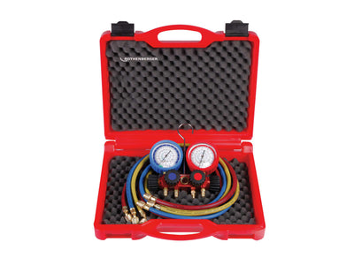 Rothenberger 4 Way Manifold Set with Hoses for R22, R134A, R407C, R404A - ROTH-170601 - Rothenberger - Trade Counter Direct