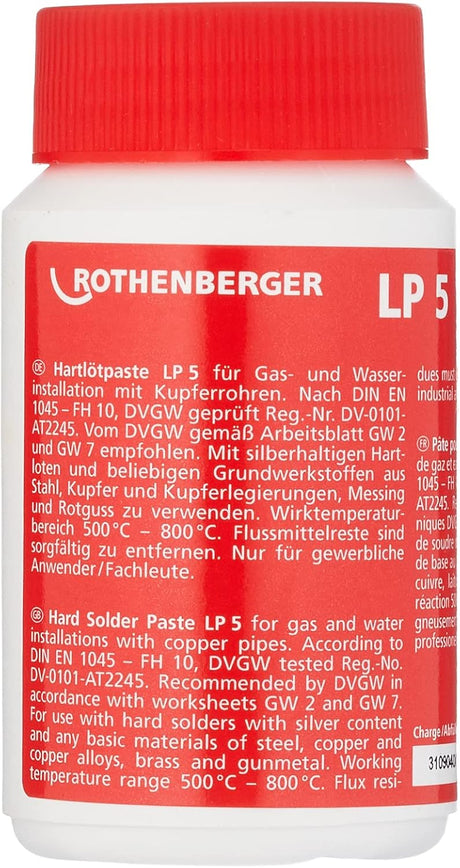 Rothenberger 40500 Brazing Paste LP5 - Flux - 40500 - Rothenberger - Trade Counter Direct
