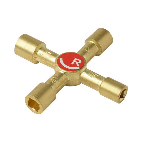 Rothenberger 80002 Brass Multipurpose 4 Way Key - 80002 - 80002 - Rothenberger - Trade Counter Direct