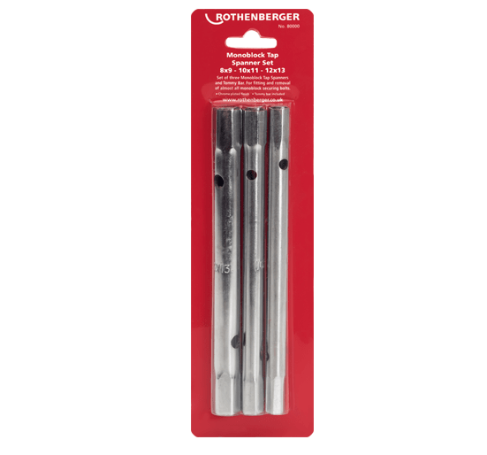 Rothenberger Monoblock Tap Spanner Set 8.0000 - Set of 3 - 80000 - Rothenberger - Trade Counter Direct