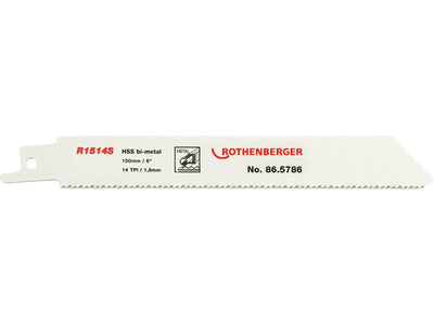Rothenberger Pk 5 - R1514S Saw Blades 150X20MM 14TPI – 865786 - ROTH-865786 - Rothenberger - Trade Counter Direct