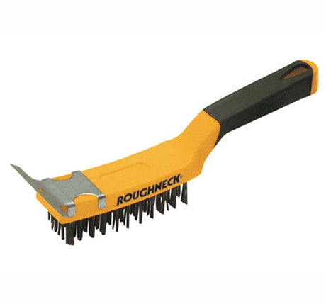Roughneck Carbon Steel Wire Brush Soft Grip 300mm 12 inch Scraper - 52 042 Brush Hand - ROU52042 - Roughneck - Trade Counter Direct