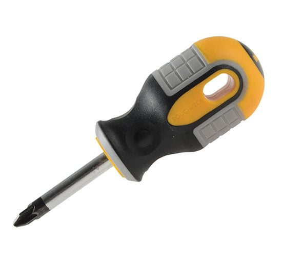 Roughneck Pozidriv Screwdriver PZ2 38mm Stubby - ROU22153 - Roughneck - Trade Counter Direct