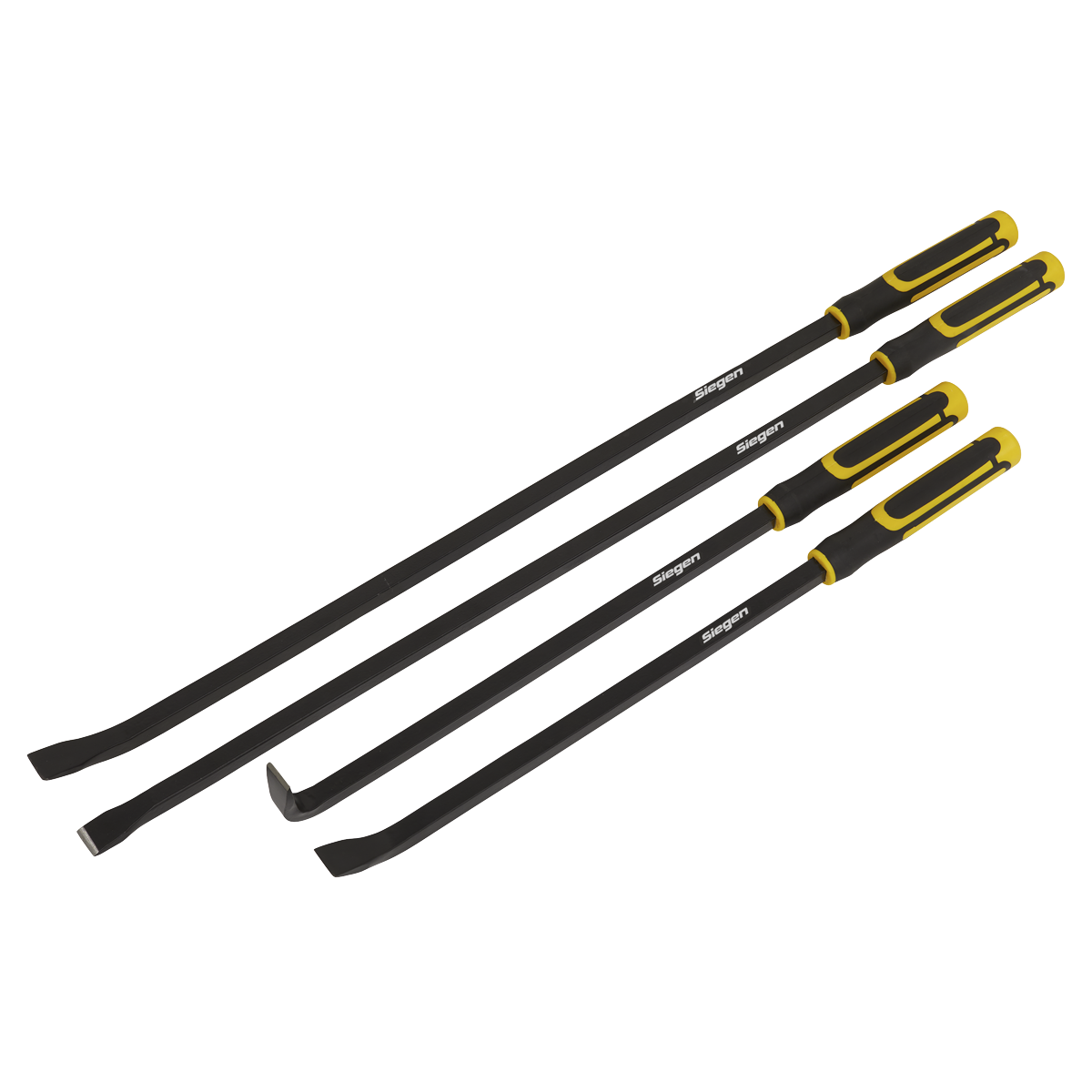 Sealey S01193 Pry Bar Set 4pc Heavy-Duty with Hammer cap