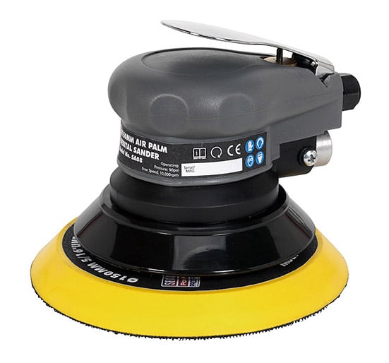 Sealey SA08 Air Palm Orbital Sander Diameter 150mm - Sanders