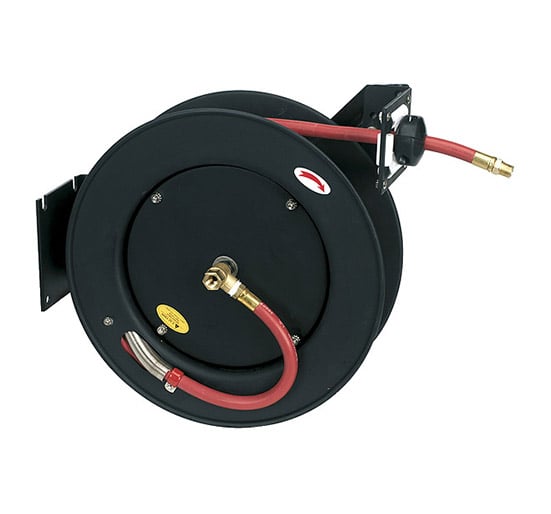 Sealey SA841 Retractable Air Hose Metal Reel 15mtr Diameter 10mm ID Rubber Hose - Retracting Hose Reels
