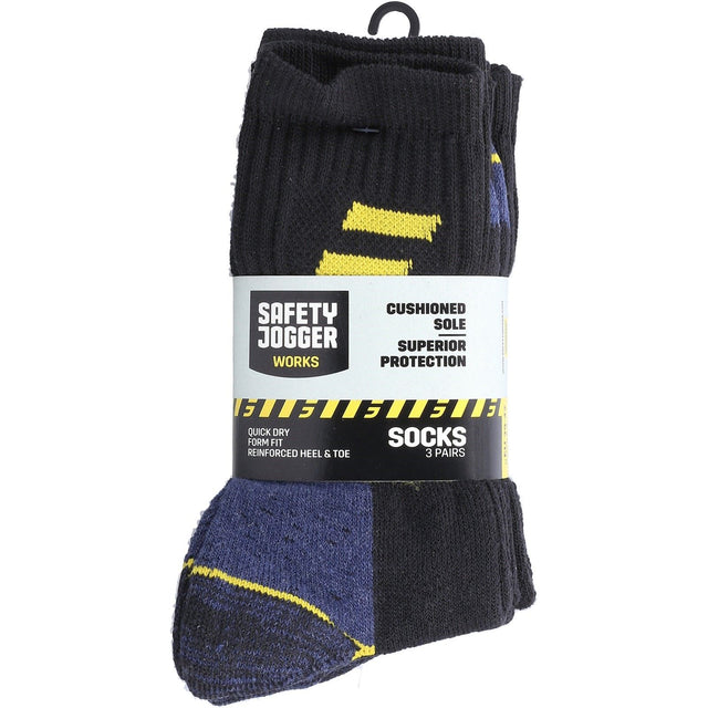 Safety Jogger SJ Sock - Black/Yellow - Size Itm (36299 - 67709 - 01) - 36299-67709-01 - Safety Jogger - Trade Counter Direct