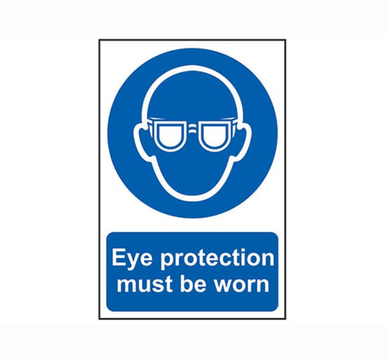 Scan Eye Protection Must Be Worn - PVC 200 x 300mm - Single Unit - SCA0007 - Scan - Trade Counter Direct