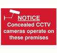 Scan Notice Concealed CCTV Cameras Operate On These Premises - PVC 300 x 200mm - Single Unit - SCA1607 - Scan - Trade Counter Direct