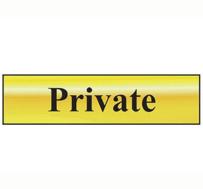 Scan Private - Polished Brass Effect 200 x 50mm - Single Unit - SCA6012 - Scan - Trade Counter Direct