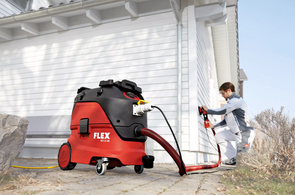 FLEX VCE 33 M AC 110V Safety Vacuum Cleaner – 30L, Auto Filter Cleaning, Class M - 110/BS-4h