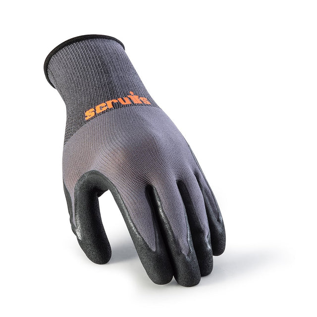 Scruffs Worker Gloves Grey 5pk - L / 9 - T55230 - TST55230 - Scruffs - Trade Counter Direct