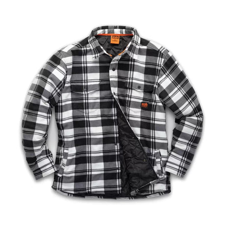 Scruffs Worker Padded Checked Shirt Black/White - T55355 - Scruffs - Trade Counter Direct