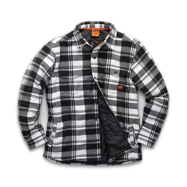 Scruffs Worker Padded Checked Shirt Black/White - T55355 - Scruffs - Trade Counter Direct