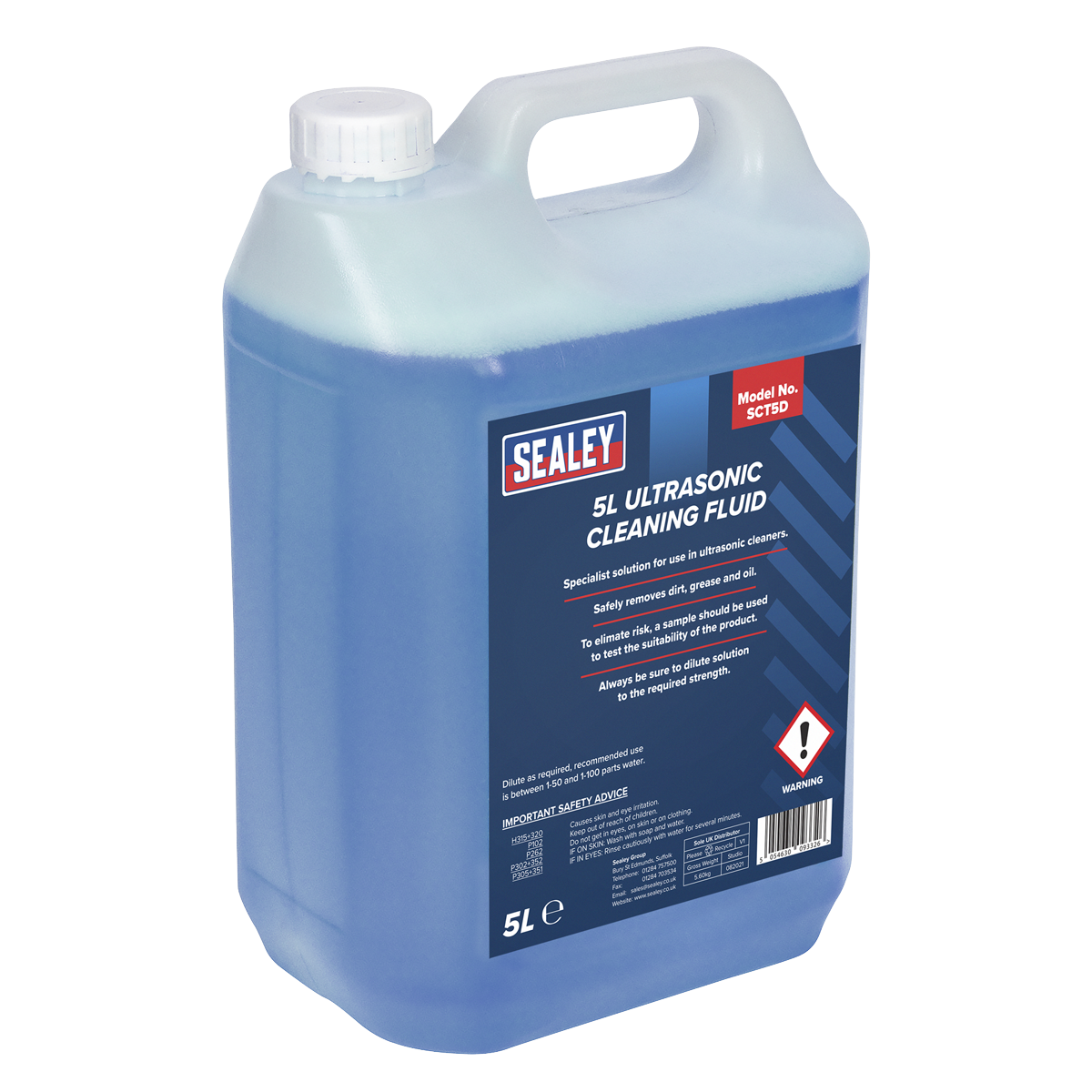 Sealey SCT5D Ultrasonic Cleaning Fluid 5L